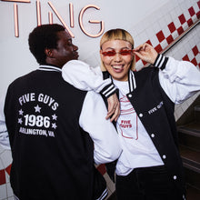 Load image into Gallery viewer, Five Guys Arlington 1986 College Varsity Jacket