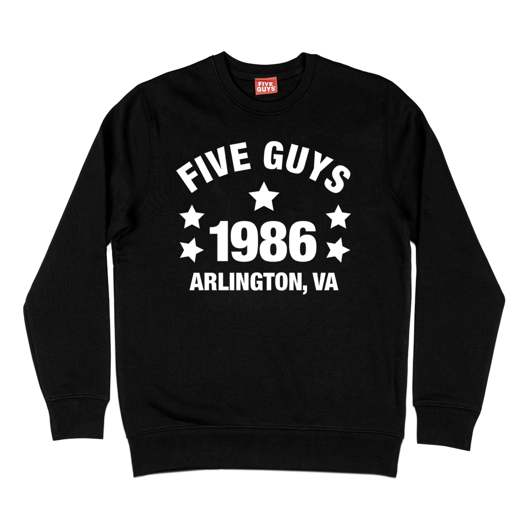 Black Five Guys Arlington Sweatshirt