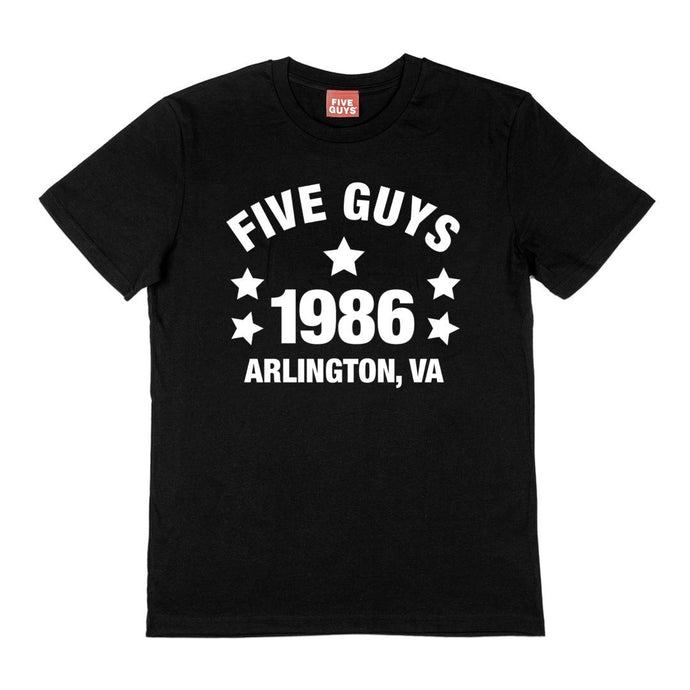 Black Five Guys Arlington 1986 T-Shirt