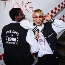 Load image into Gallery viewer, Five Guys Arlington 1986 College Varsity Jacket

