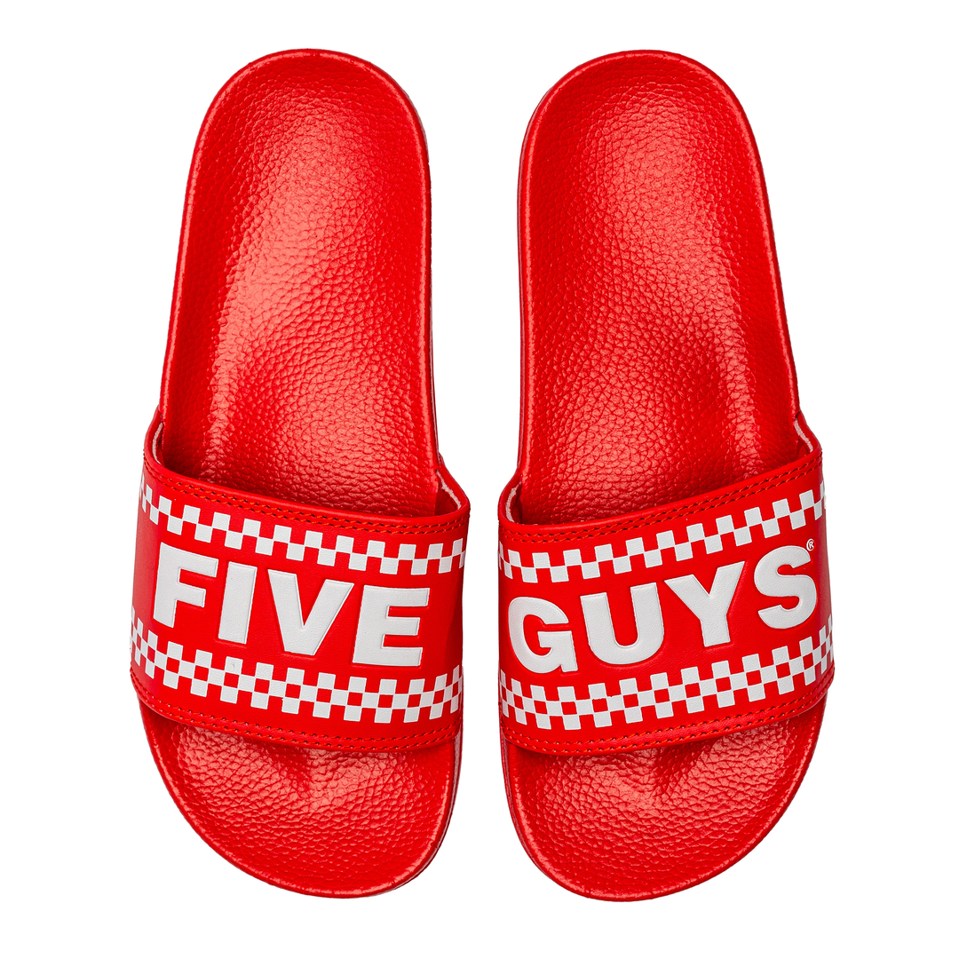 Five Guys Checkerboard Sliders – Five Guys Merch Store