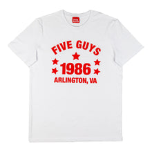 Load image into Gallery viewer, Five Guys Arlington 1986 White T-Shirt
