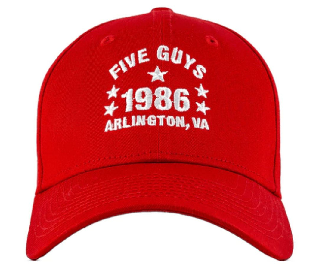 Red Five Guys Arlington 1986 New Era Baseball Cap