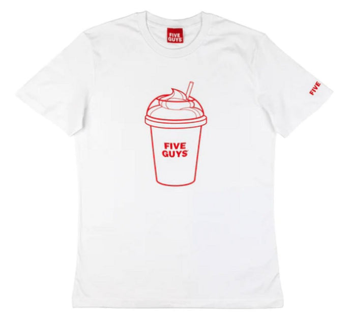 White Five Guys Milkshake Icon T-Shirt